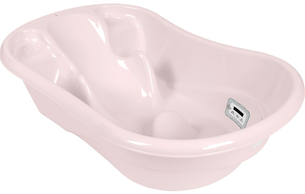Μπανιέρα με Τάπα και Θερμόμετρο 94cm Hippo Kikka boo Pink