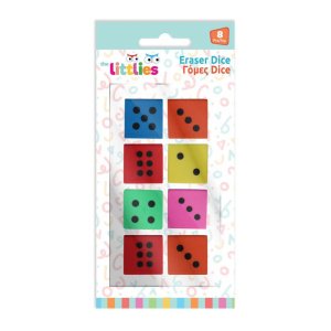 Γόμες 8τμχ Dice The Littles Διακάκης