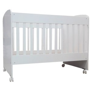 Κρεβατάκι με Ροδάκια 60x120cm Πάρης Beboulino White