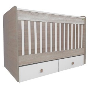 Κρεβατάκι με Λίκνισμα 70x140cm Ήρα Beboulino Σημύδα Λευκό