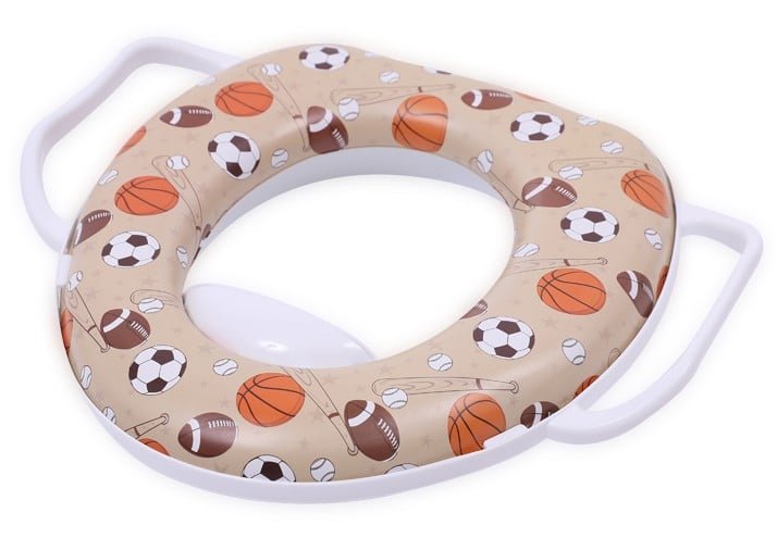 Κάθισμα Τουαλέτας Μαλακό με Λαβές Balls Lorelli White