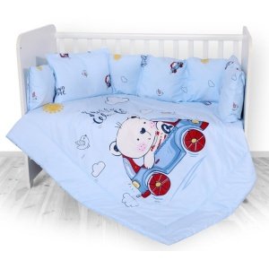 Σετ Προίκας Κούνιας 60x120cm Lily Lorelli Bear & Car Blue
