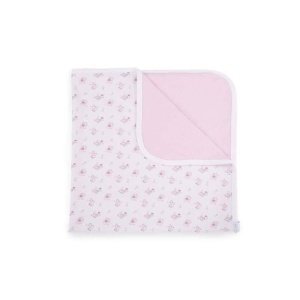 Κουβέρτα Βρεφική 80x80cm Jersey Flowers Kikka Boo Pink