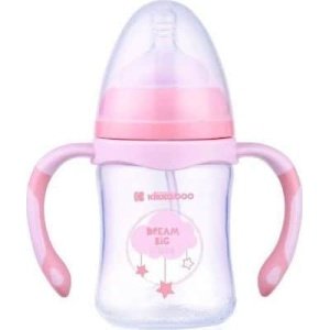 Μπιμπερό με Λαβές 180ml Cloud Kikka boo Pink