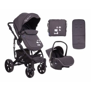 Πολυκαρότσι 3σε1 Μετατρεπόμενο με Car Seat 0-13kg Beloved Kikka boo Dark Grey