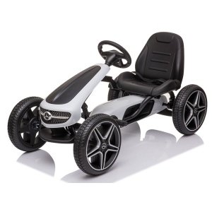 Aυτοκινητάκι Παιδικό με Πετάλια Go Kart XMX610 Mercedes-Benz Eva Wheels Moni White
