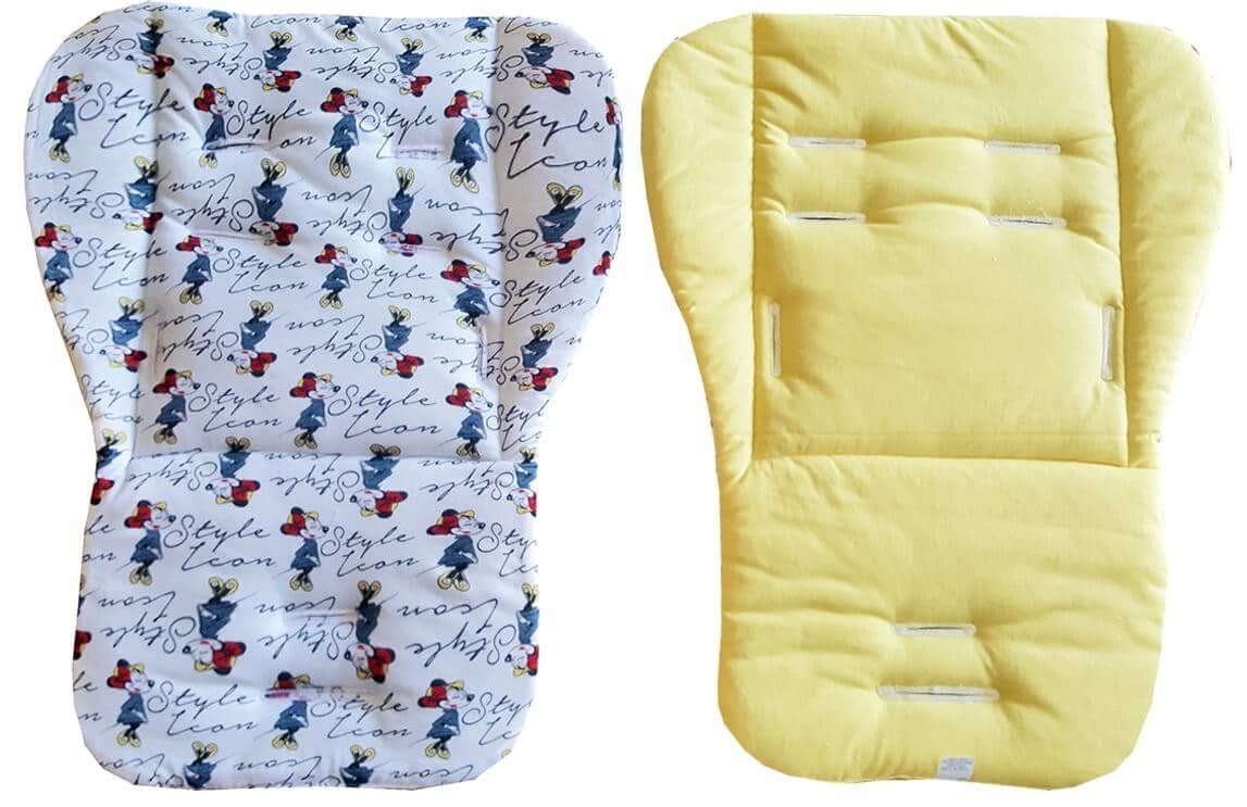 Στρώμα για Καρότσι με Υποδοχές Beboulino Minnie Yellow