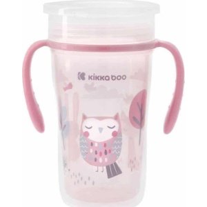 Ποτηράκι Πλαστικό 360° με Λαβές 300ml Kikka Boo Owl