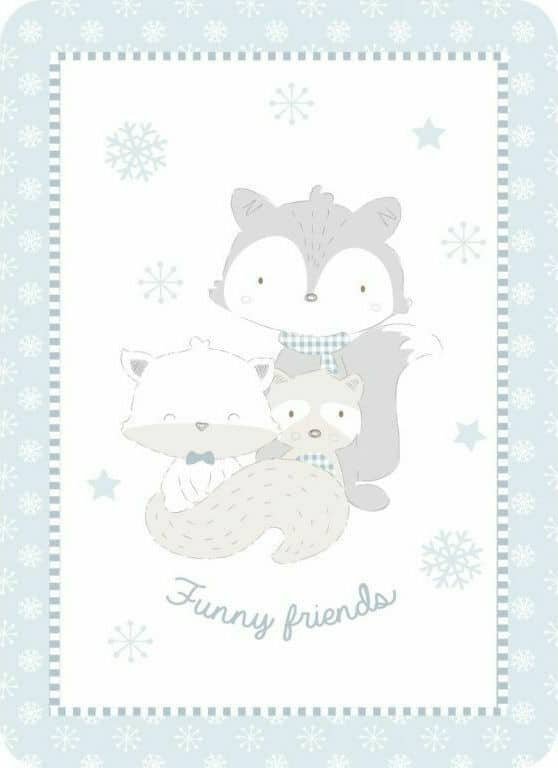 Κουβέρτα Βελουτέ Super Soft 80x110cm Funny Friends Kikka Boo Blue