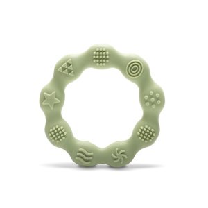 Μασητικό Σιλικόνης Ring Natural Fresh Green Lorelli