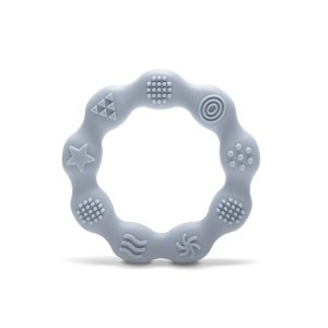 Μασητικό Σιλικόνης Ring Natural Grey Lorelli