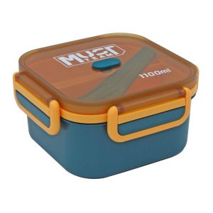 Φαγητοδοχείο PP με Κουτάλι και Πιρούνι 1100ml Must Orange