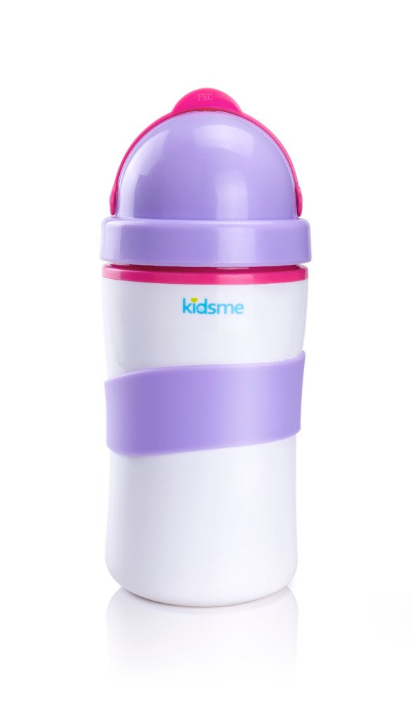 Ισοθερμικό Μπουκάλι με Καλαμάκι 300ml White Purple - Image 2