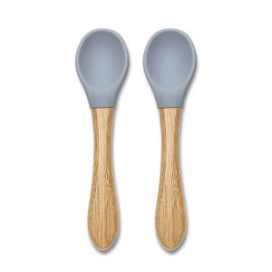 Σετ Κουτάλια Σιλικόνης Bamboo 2τμχ Natural Grey Lorelli