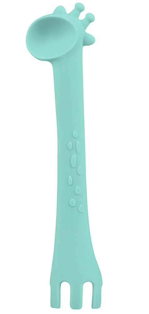 Κουτάλι - Πιρούνι 2σε1 Giraffe Kikka boo Mint