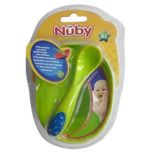 Μπωλ Φαγητού με Κουταλάκι Nuby Green