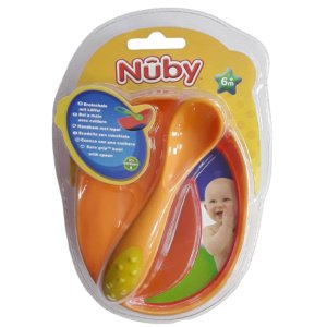 Μπωλ Φαγητού με Κουταλάκι Nuby Orange