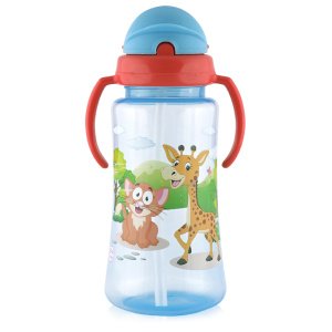 Μπουκάλι με Λαβές και Καλαμάκι 330ml Sport Sipper Lorelli Blue