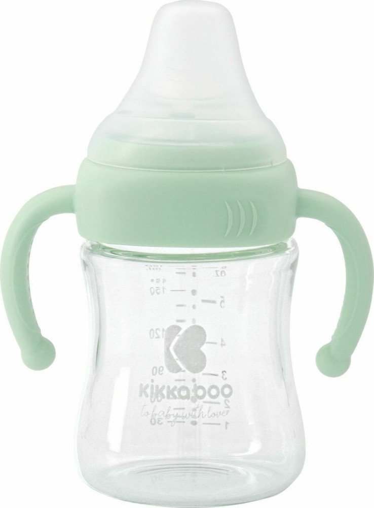 Μπιμπερό Γυάλινο με Λαβές 180ml Kikka Boo Mint
