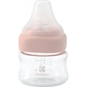 Μπιμπερό με Θηλή Σιλικόνης Γυάλινο 100ml Kikka Boo Pink