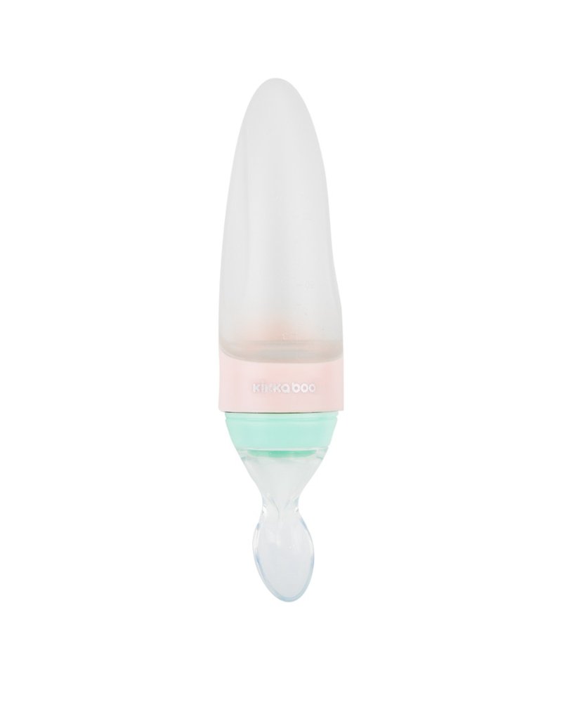 Μπιμπερό Σιλικόνης Squeeze με Κουτάλι Comet Kikka Boo Pink - Image 2