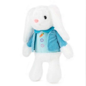 Λούτρινο Παιχνίδι 23cm White Rabbit Blue Vest Amek Toys