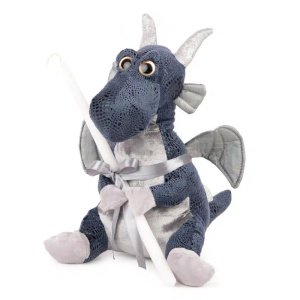 Λαμπάδα 32cm Δράκος Dino Grey Amek Toys