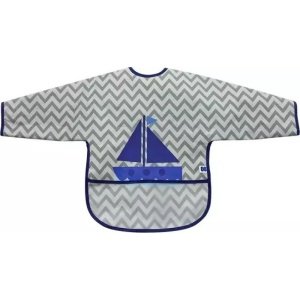 Σαλιάρα με Μανίκια και Τσέπη Kikka boo Boat Grey