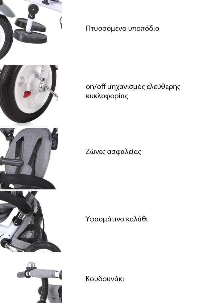 Τρίκυκλο Παιδικό Ποδηλατάκι Air Wheels Moovo Lorelli Green Luxe - Image 7