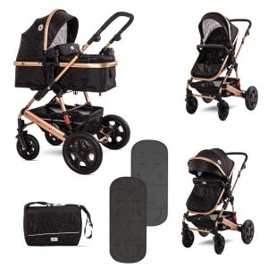 Καρότσι Μετατρεπόμενο 2σε1 Lora Lorelli Luxe Black