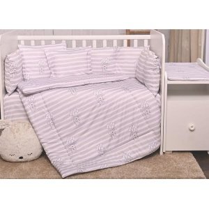 Σετ Προίκας Κούνιας 60x120cm Lily Lorelli Striped Grey