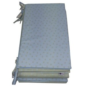 Προστατευτική Πάντα Κούνιας 4τμχ 70x140cm Beboulino Blue Grey Stars