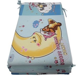 Προστατευτική Πάντα Κούνιας 60x120cm Beboulino Blue Honey