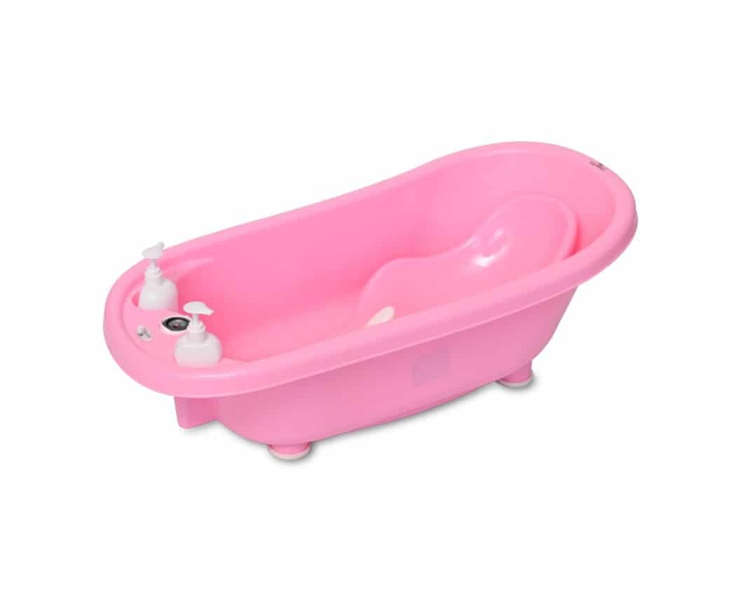 Μπανάκι Βρεφικό με Βάση και Θερμόμετρο 88cm Lorelli Pink - Image 2