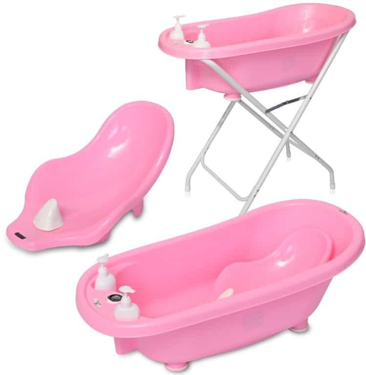 Μπανάκι Βρεφικό με Βάση και Θερμόμετρο 88cm Lorelli Pink