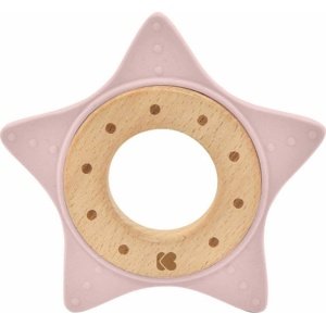 Μασητικό από Ξύλο & Σιλικόνη Star Kikka boo Pink