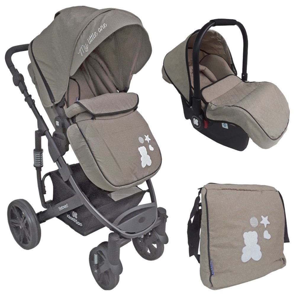 Πολυκαρότσι 3σε1 Μετατρεπόμενο με Car Seat 0-13kg Beloved Kikka boo Beige