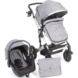 Πολυκαρότσι Μετατρεπόμενο 3σε1 με Car Seat 0-13kg Darling Kikka boo Dark Grey