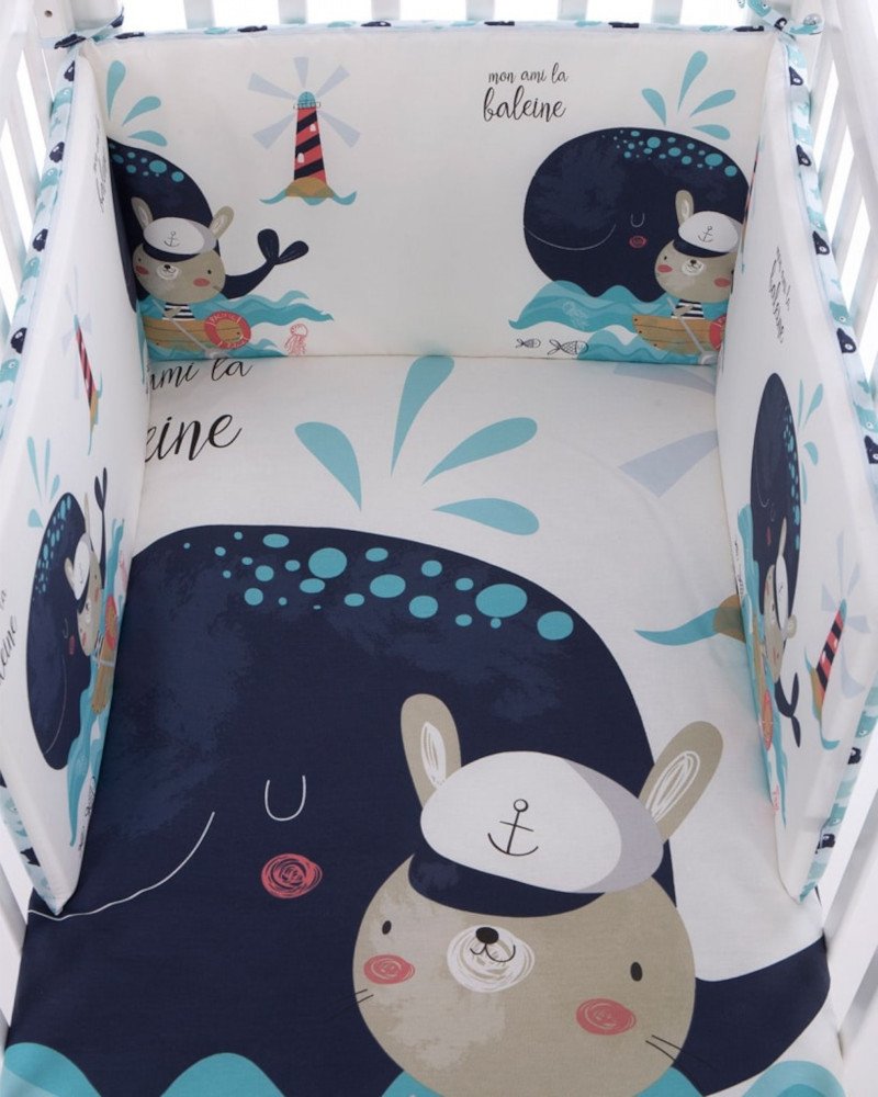 Προίκα Κούνιας 3τμχ 70x140cm Kikka Boo Sailor - Image 3