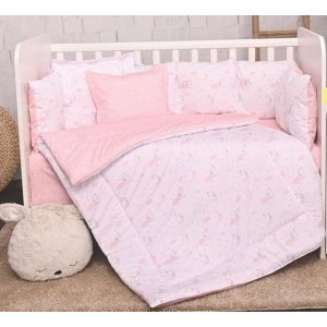 Σετ Προίκα Κούνιας 70x140cm 5τμχ Lorelli Pink Moons Stars
