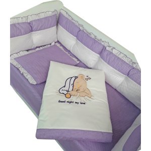 Προίκα Κούνιας 60x120cm Sweet Sleep Beboulino Violet