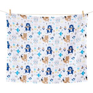 Πάνα Muslin 70x80cm Happy Friends Blue