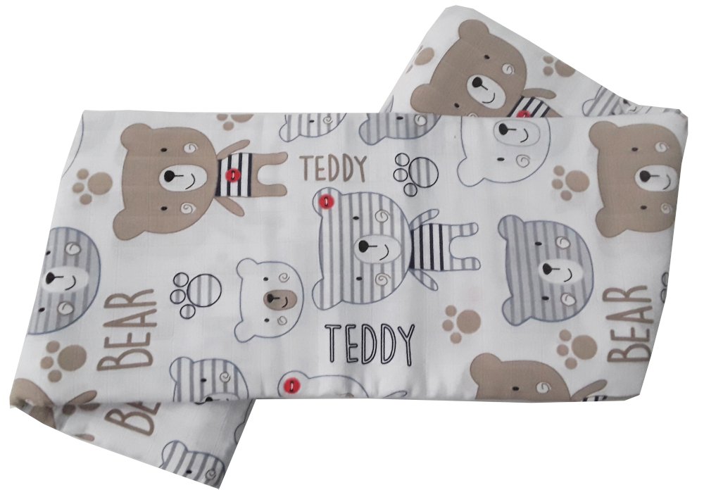 Κουβέρτα-Πάνα Μουσελίνα 120x120cm Kikka Boo Bear Beige