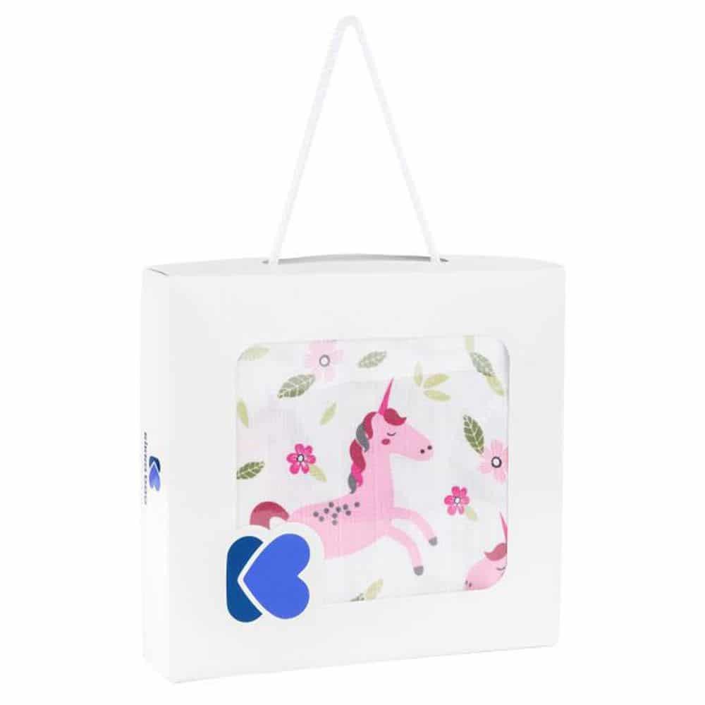 Κουβέρτα-Πάνα Μουσελίνα 120x120cm Kikka Boo Unicorn - Image 2