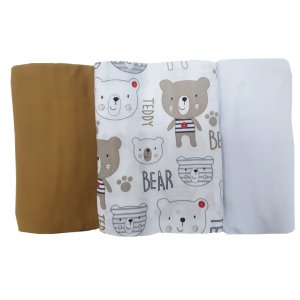 Κουβερτάκια Σετ 3τμχ 120x120cm Kikka Boo Bear Beige