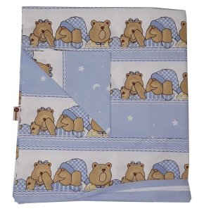 Παπλωματοθήκη Βαμβακερή 100x130cm Beboulino Blue Zoo