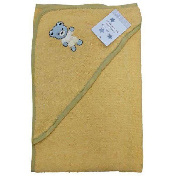 Μπουρνουζοπετσέτα με Κουκούλα 75x75cm Beboulino Yellow Bear Fr - Image 2
