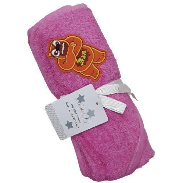 Μπουρνουζοπετσέτα με Κουκούλα 75x75cm Beboulino Angry Pink Fr - Image 2