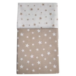 Σεντόνια 2τμχ 100x210cm Beboulino Beige Stars