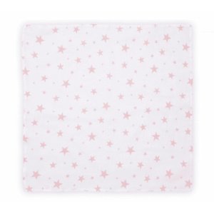 Πάνα Φασκιώματος από Μουσελίνα 80x80cm Lorelli Stars Pink